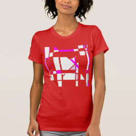 Camiseta Magenta blanco tablero de juegos Geométrico MCM As