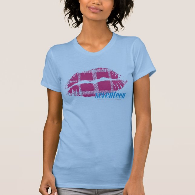 Camiseta Magenta de la tela escocesa (Anverso)