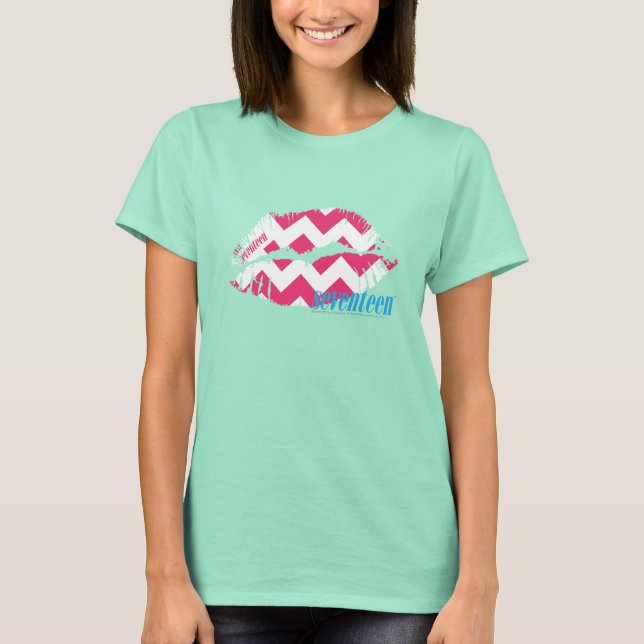 Camiseta Magenta del zigzag (Anverso)