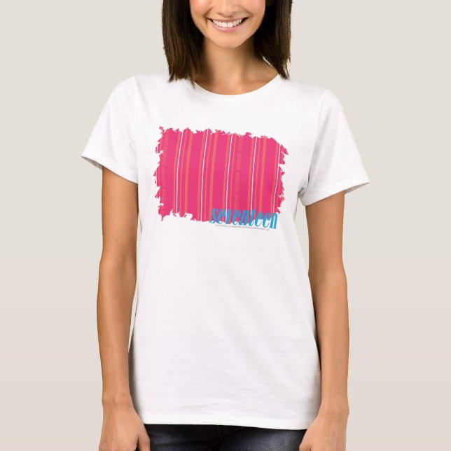 Camiseta Magenta fina 2 de las rayas (Anverso)