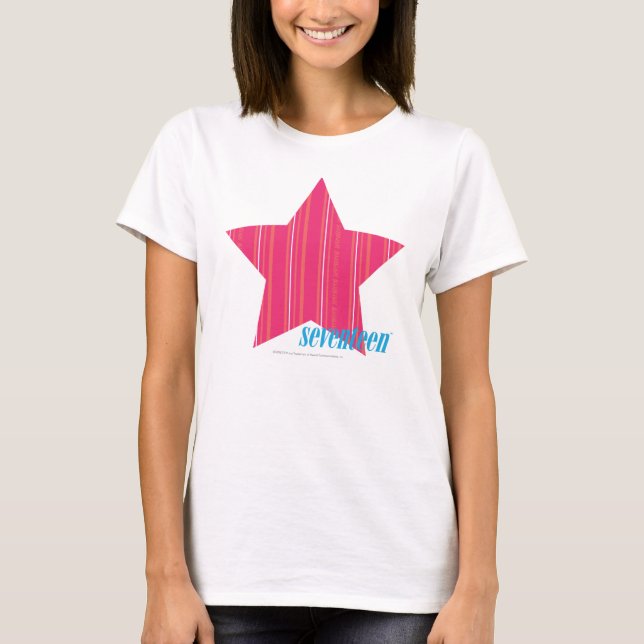 Camiseta Magenta fina 3 de las rayas (Anverso)