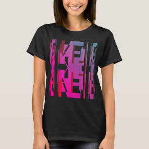 Camiseta Magenta morado azul rojo MCM Resumen Art MCM Aspec
