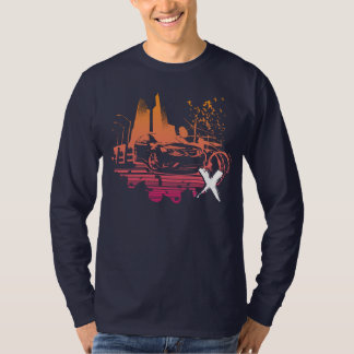 Camiseta magenta/naranja urbanos del turbo_x