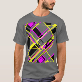 Camiseta Magenta negro amarillo amarillo claro cartón diago