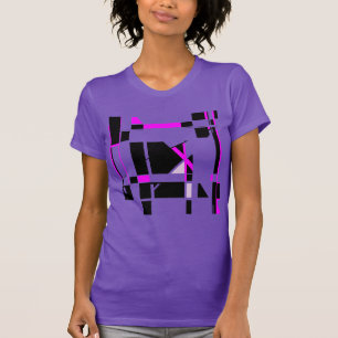 Camiseta Magenta negro tablero de juegos Geométrico MCM Asp