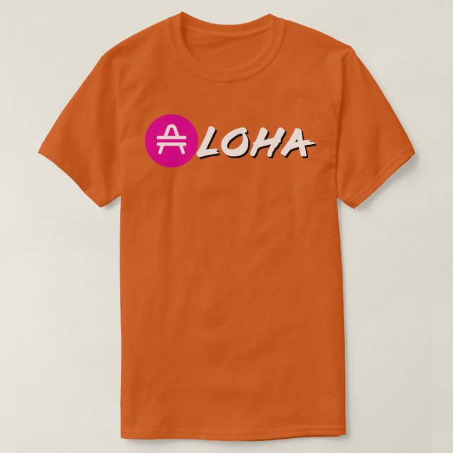 Camiseta Magenta sólida de símbolo de AMP Aloha (Diseño del anverso)