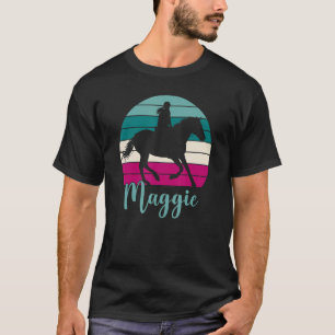 Camiseta Maggie Name Equestrian Maggie Horse Chica