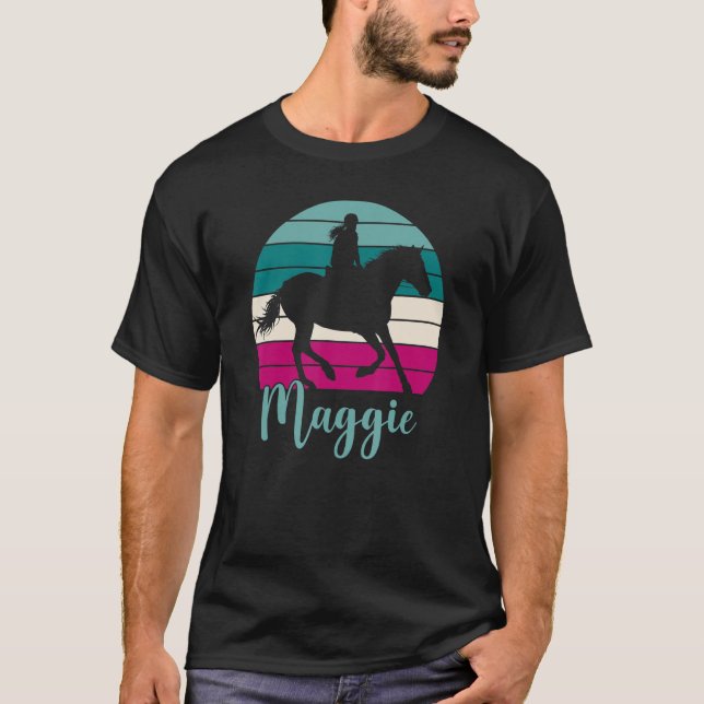 Camiseta Maggie Name Equestrian Maggie Horse Chica (Anverso)
