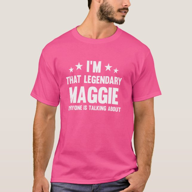 Camiseta Maggie Nombre Personal Soy ese Funn Legendario (Anverso)