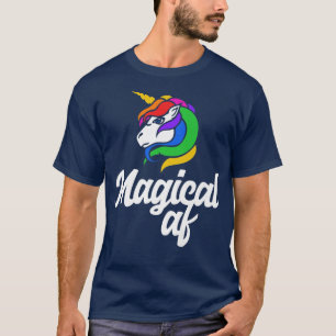 Camiseta Magia AF Tee de arco iris retro unicornio mágico