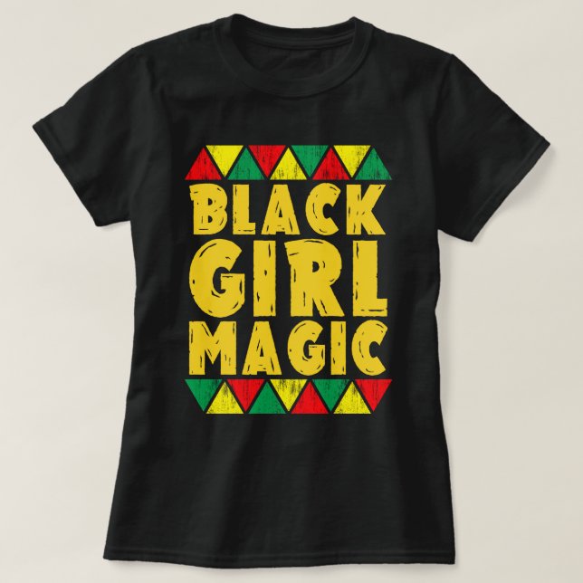 Camiseta magia chica negra (Diseño del anverso)
