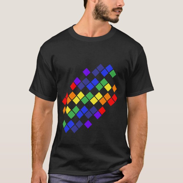 Camiseta Magia colorida (color negro) (Anverso)
