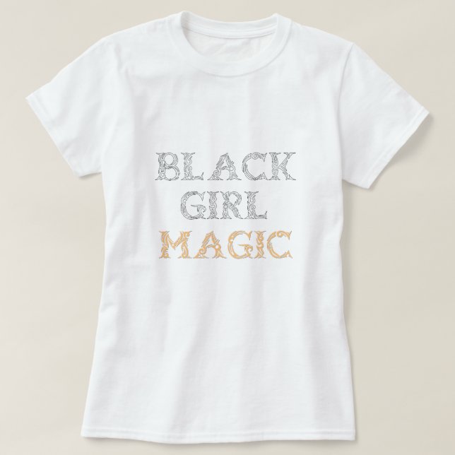 Camiseta Magia de Chica Negra (Diseño del anverso)