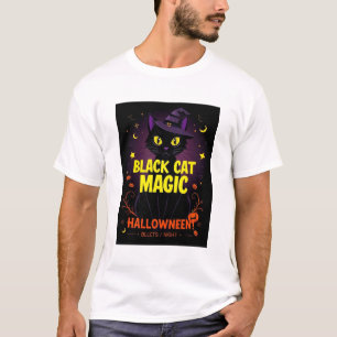 Camiseta Magia de Gato Negro – Halloween
