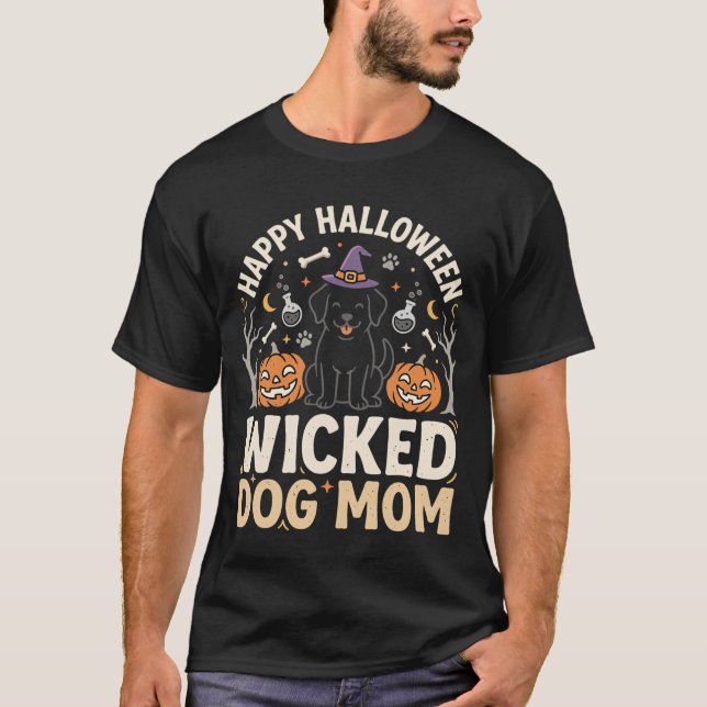 Camiseta Magia de Mamá Perro de Halloween (Anverso)