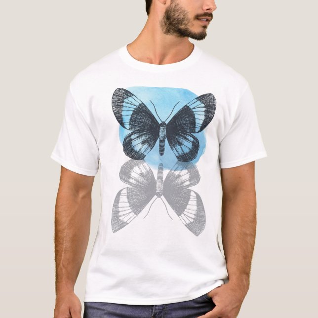 Camiseta Magia de mariposa azul. (Anverso)
