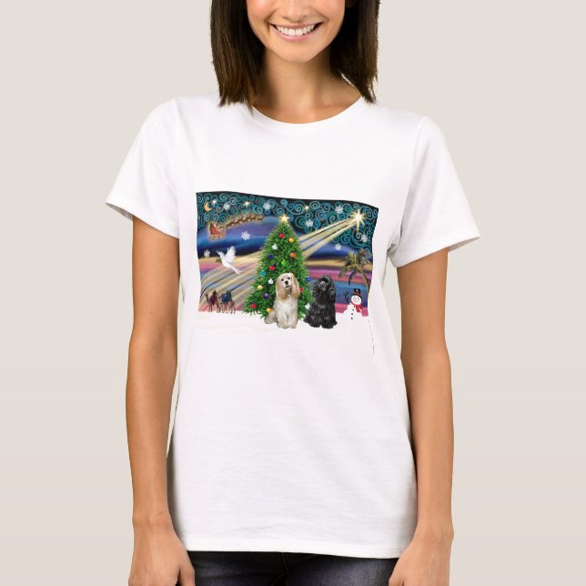 Camiseta Magia de Navidad-Pareja de Cocker (Anverso)