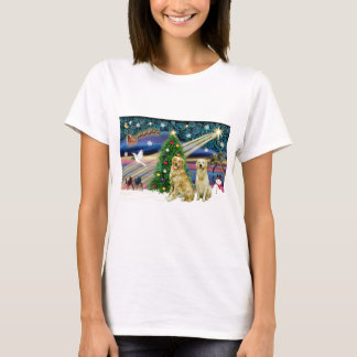Camiseta Magia de Navidad-Pareja Dorada