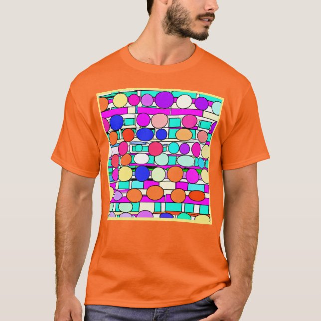 Camiseta Magia de patrón colorido (Anverso)