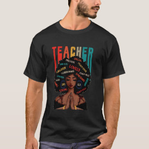 Camiseta Magia de Profesora Negra Mes de la Historia Afroam