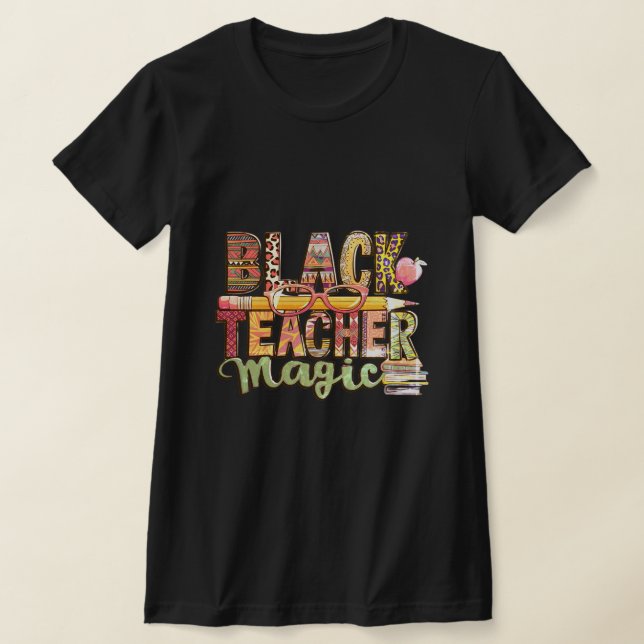 Camiseta Magia de profesores negros: Inspire y Educate (Distribución)