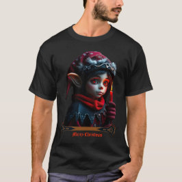 Camiseta Magia del elfo gótico bajo la luna llena.