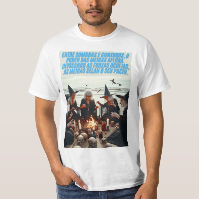 Camiseta  Magia Negra das Meigas na Praia (Anverso)