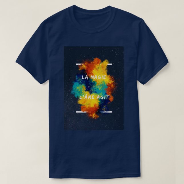 Camiseta magia que actúa el alma (Diseño del anverso)