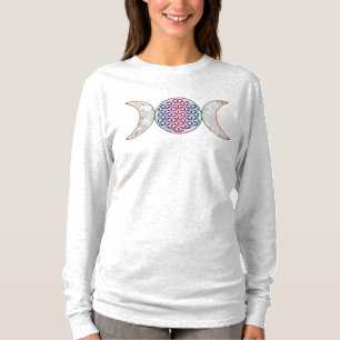 Camiseta Magia Triple Luna - Flor De Espíritu De Vida 1 Hoo