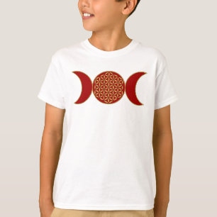 Camiseta Magia Triple Luna - Flor De Espíritu De Vida 1 Hoo