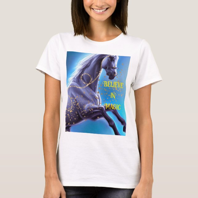 Camiseta magic blue horse (Anverso)