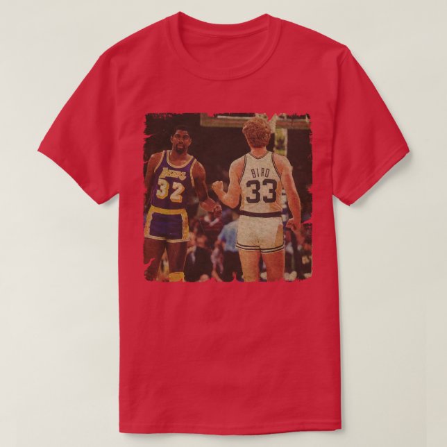 Camiseta Magic Johnson y Larry Bird (Diseño del anverso)