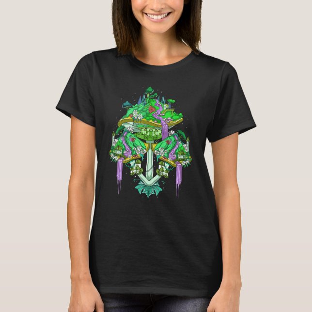 Camiseta Magic Mushroom House Inspira Mushroom Kingdom Rel (Anverso)