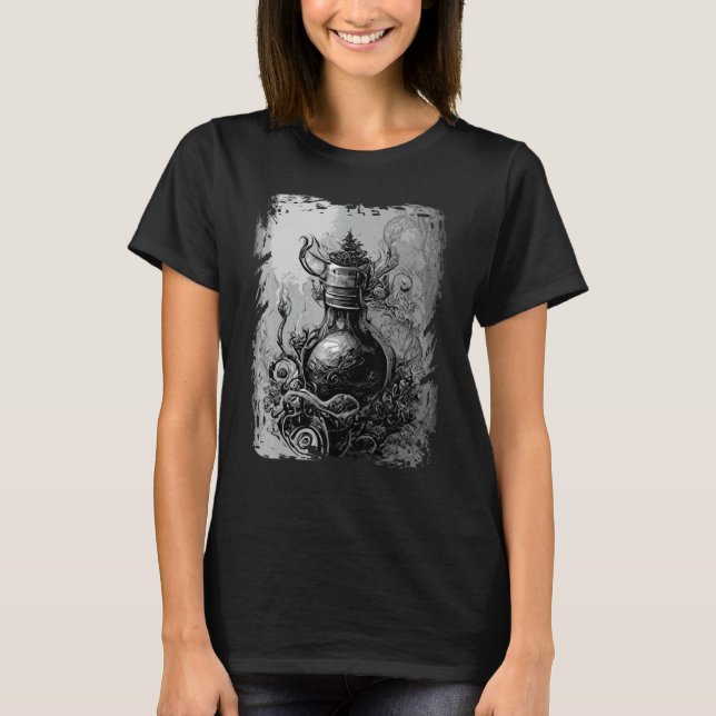 Camiseta Magic Potion Occult Horror Illustration Gothic Wit (Anverso)