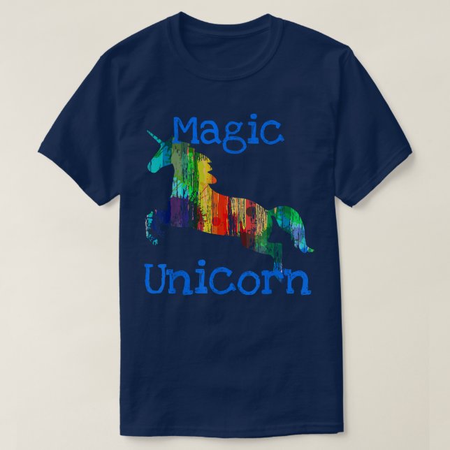 Camiseta Magic Unicorn  Cute Mystical Galloping Gift Tee  (Diseño del anverso)