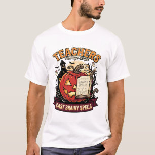Camiseta Mágica Cerebral de Profesor de Halloween