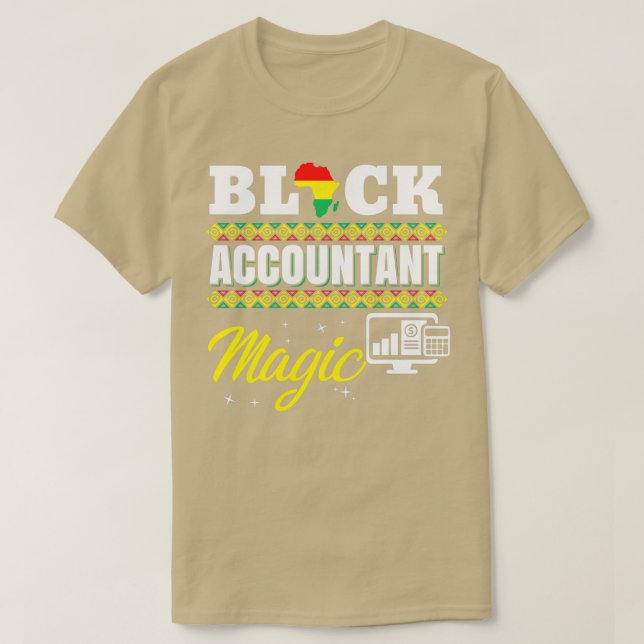 Camiseta Mágica Contable Negro (Diseño del anverso)