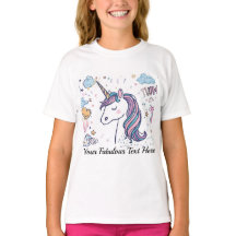Camiseta mágica de animal unicornio pastel lindo p