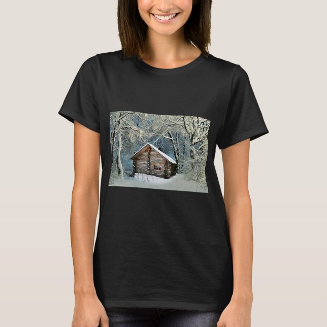 Camiseta Mágica de invierno de cabinas de registro rústico (Anverso)
