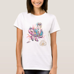 Camiseta mágica de la tortuga de mar de coral del