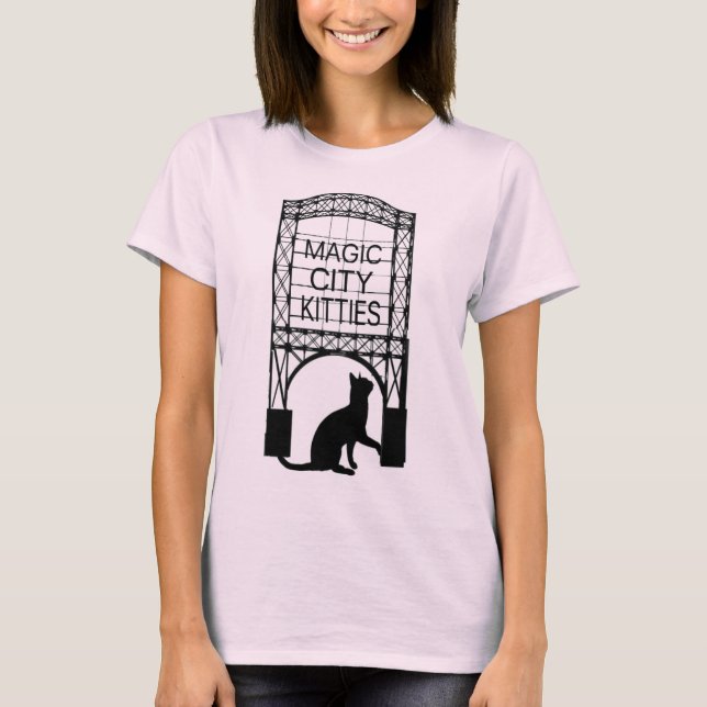 Camiseta mágica de los gatitos de la ciudad (Anverso)