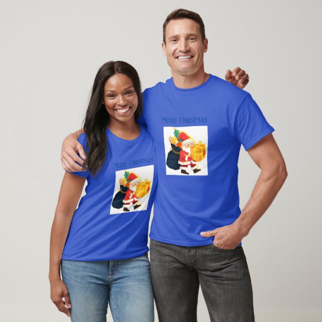 Camiseta Mágica de Navidad Impresa Deep Royal (Unisexo)