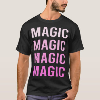 Camiseta Mágica de texto rosa