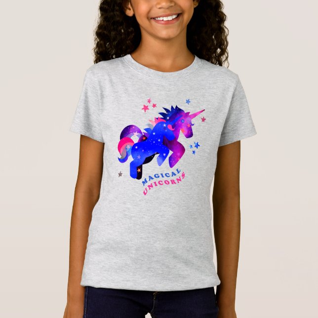 Camiseta mágica de Unicornios (Anverso)
