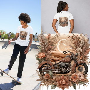 Camiseta Mágica del desierto bajo la luz de la luna - Moto 