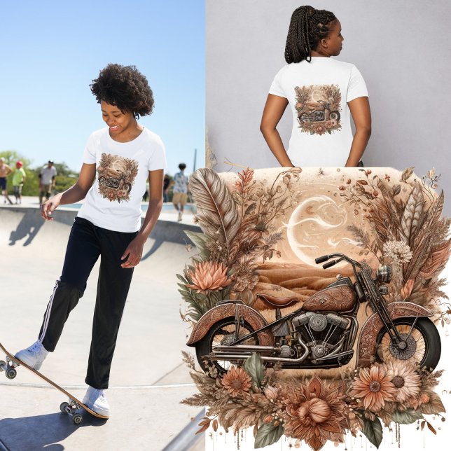 Camiseta Mágica del desierto bajo la luz de la luna - Moto  (Subido por el creador)