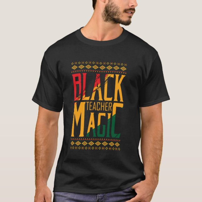 Camiseta Mágica del profesor negro (Anverso)