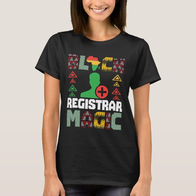 Camiseta Mágica Empoderadora de Registradores Negros Afroam (Anverso)