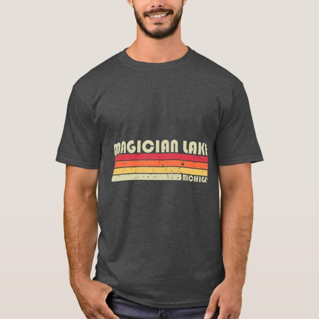 Camiseta MÁGICA LAGO MICHIGAN CÁMARA DE Pescadores divertid (Anverso)