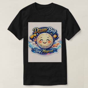 Camiseta Mágica Luna y Estrellas Sonrientes Celestiales Vib